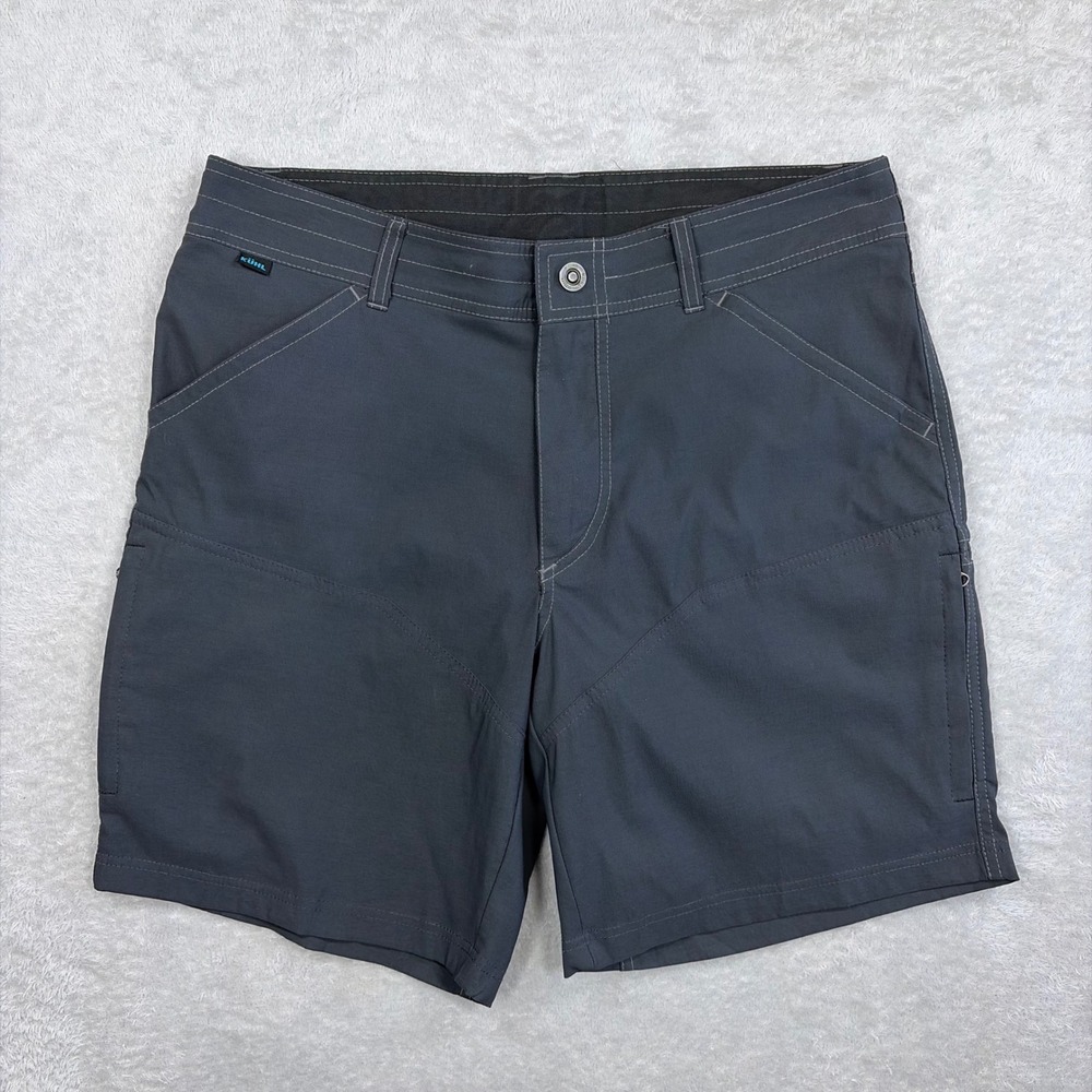 KUHL Renegade Shorts Mens 34 Gray Hiking Outdoors Technical Stretch Performance